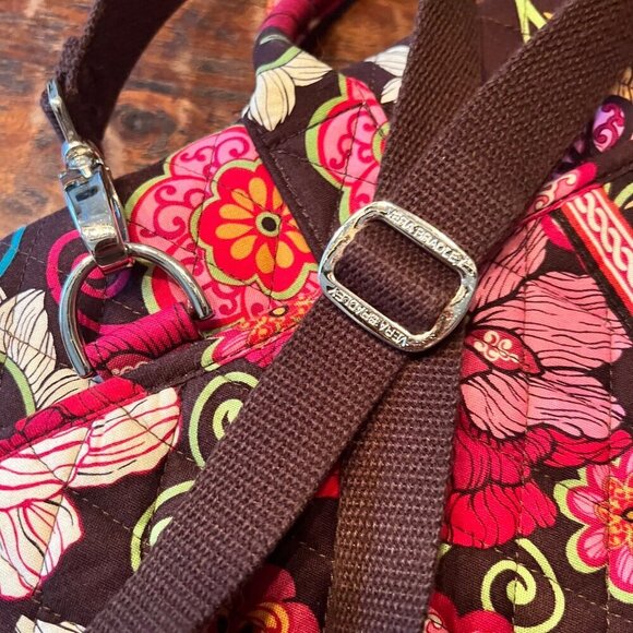 Vera Bradley Firm Quilted Laptop Bag With Floral Design - Picture 9 of 10